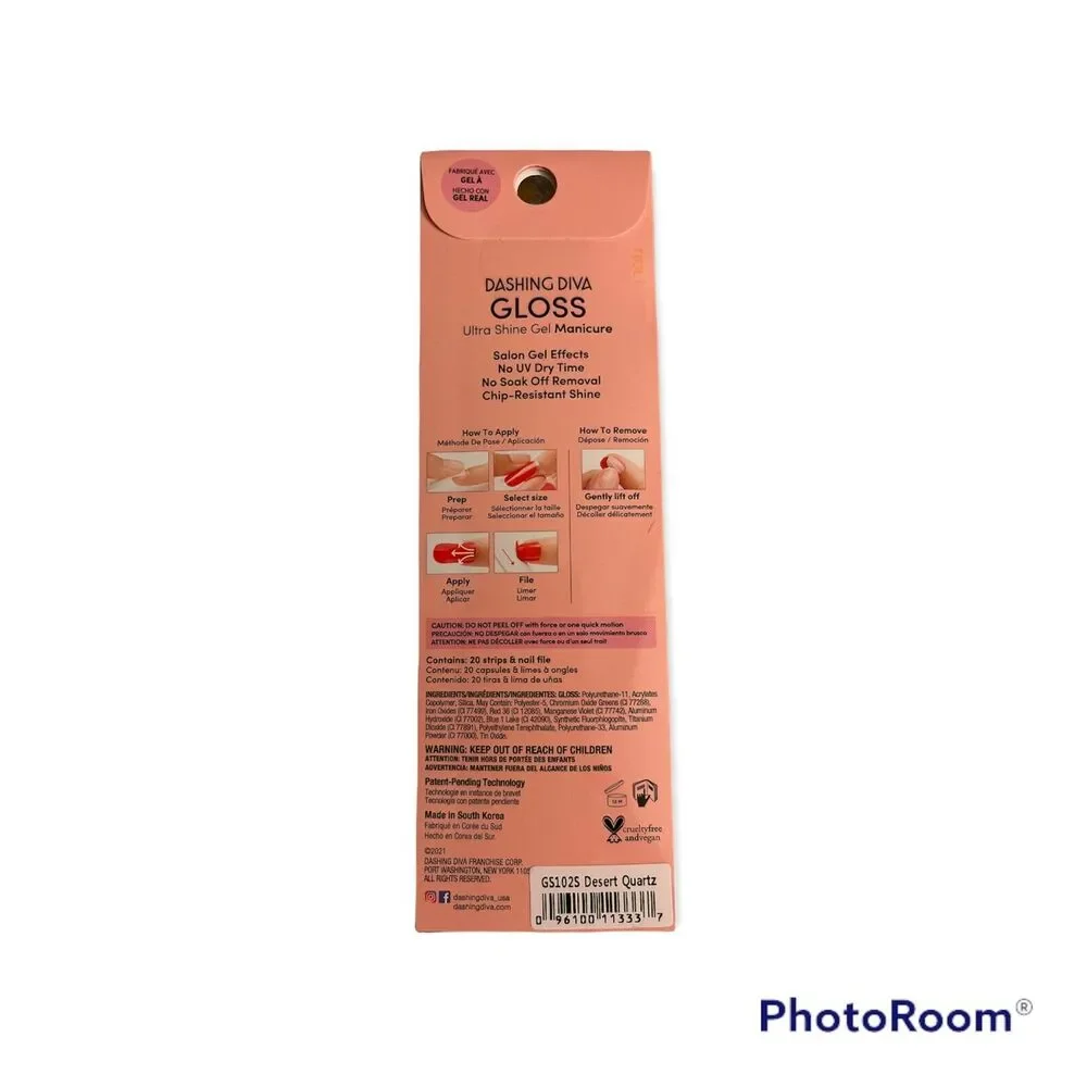 Dashing Diva Gloss Ultra Shine Gel Manicure Gel Nail Strips in Desert Quartz